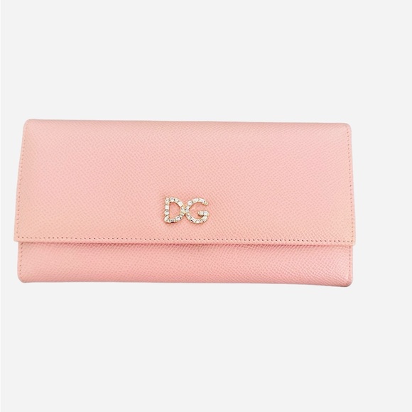Dolce & Gabbana flesh pink wallet with crystal logo - Picture 1 of 5
